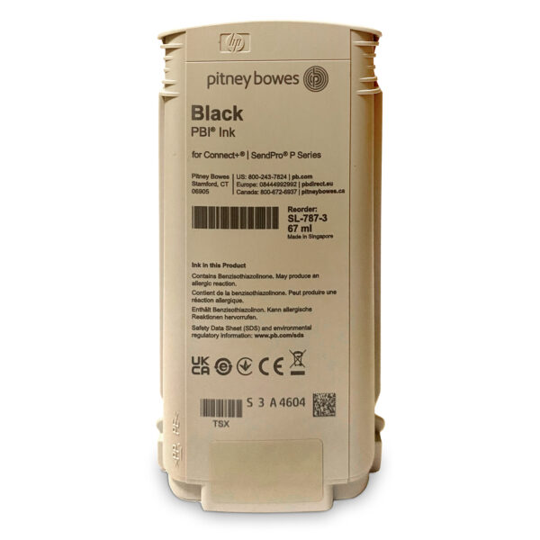 SL-787-3  NEW Black Ink Cartridge Large (67ml) for SendPro® MailCenter / SendPro® P / Connect+® Series Mailing Systems