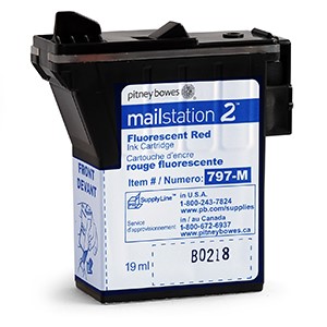 Pitney Bowes OEM Red Ink Cartridge for K7M0 Mailstation 2 - 797-M