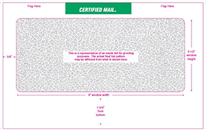 SL-ENV-CFW2 Pitney Bowes Envelopes 6” x 9.5” Gummed White Certified Full Window Security Tint