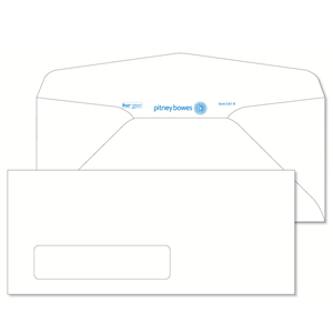 EA1-K Pitney Bowes® Envelopes #10 Gummed White Window 24lb
