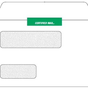 EL1-N Pitney Bowes® Envelopes 6" x 9" Gummed White Certified Double Window 24lb Security Tint