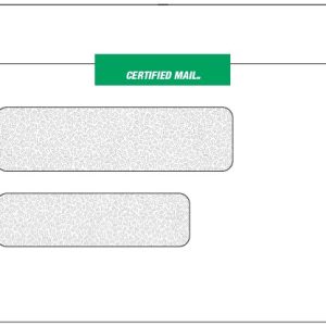 EL1-O Pitney Bowes® 6" x 9 1/2" Gummed White Certified Double Window 24lb SFI® Security Envelopes, 500/box
